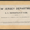 New Jersey Department, N.Y. Metropolitan Fair.