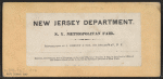 New Jersey Department, N.Y. Metropolitan Fair.