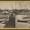 Front of the Esplanade, and pleasure boats on the lake.