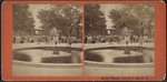 Music stand, Central Park, N.Y. [Fountain in foreground.]