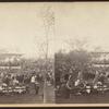 Saturday afternoon, Central Park. [Crowd at an event at the music pavilion.]