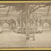 Rustic summer house, Central Park, N.Y. [Interior view.]