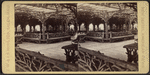 Interior view, vine clad arbor.