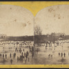 Skating scene on the lake.