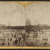 Skating scene on the lake.