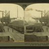 A comprehensive view of smaller uploaders at work on the oar docks, Conneaut, Ohio.