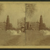 City hall square after a major snowstorm.