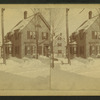 View of houses after a snowstorm.