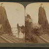 Picturesque grandeur of the great Columbia River, remarkable  'Pillars of Hercules', (west) Oregon.