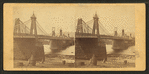 The beautiful Suspension Bridge across the Allegheny, at St. Clair St. Pittsburgh.