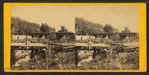 The Iron Bridge and ruins of Old Mill, near Spence Creek, Huntington Co.