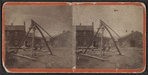 Oil rig and buildings.
