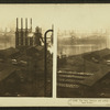 The blast furnaces and rolling mills of the Homestead Steel Works.