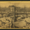 Horses [and wag]ons as they appear on m[arket]day, Carlisle, Pa.