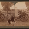 Wall charged by Pickett, S. to Round Top, the war's "High Water Mark" of clump of trees, Gettysburg.