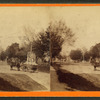 Horse cart on a road in town, Girard, Pennsylvania.