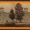 Brick building with portico and (bell tower?), Girard, Pennsylvania.