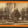 Church and gated churchyard, Girard, Pennsylvania.