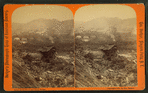 The Johnstown calamity. Scene of the fire at the Stone Bridge.