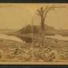 Showing the broken dam of the reservoir above South Fork, from where the terrible flood started.