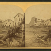 One of the many peculiar instances of a terrible flood. A large tree crushed through and lodged in the upper part of Dr. Zimmerman’s house.