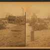 From the rear of the P. R. R. depot looking toward the Stone Bridge, where so many people were burned to death.