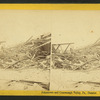 Pile of twisted metal after the flood, Johnstown, Pa.