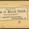 North view of Mauch Chunk, from Narrows.