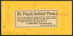 Mt. Pisgah inclined plane.