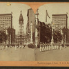 Parade in Avenue of Fame, G.A.R. [Grand Army of the Republic] encampment, Philadelphia.