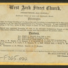 West Arch Street Presbyterian Church, (Presbyterian, Old School), Philadelphia. South-east corner of Arch and Eighteenth Streets.