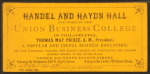 Handel and Haydn Hall, occupied by the Union Business College of Philadelphia.