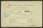 New city building, Philadelphia. Views of construction in sub-basement. No. 7. July 1874.