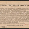 New Masonic Temple, Phila. Dedication parade, September 26th, 1873.