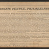 New Masonic Temple, Philadelphia. Main entrance.