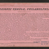 New Masonic Temple, Phila. Dedicated September 26th, 1873.