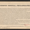 New Masonic Temple, Philadelphia. Banqueting room.