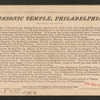 New Masonic Temple, Philadelphia. Grand Lodge room, east.