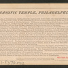 New Masonic Temple, Philadelphia. Ionic room, west.