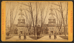 Rear of Independence Hall. (With two boys on tricycles.)