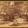 Near the Wissahickon. (View of a wooden bridge).