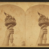 Collossal hand and torch. Bartholdi's statue of "Liberty."