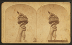 Collossal hand and torch. Bartholdi's statue of "Liberty."
