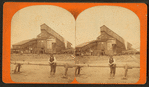 Man in front of breaker at Hollywood Colliery.