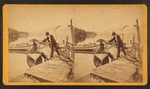 Boatman getting ready to go in water.