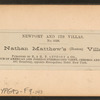 Nathan Mathew's (Boston) Villa.