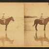 Girl on horseback in the beach.