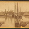 Providence Harbor. View of steamboats and sailing vessels.