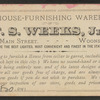 F. S. Weeks, Jr., Wholesale and Retail Furnishing Warehouse at Woonsocket.