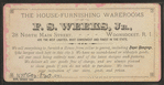 F. S. Weeks, Jr., Wholesale and Retail Furnishing Warehouse at Woonsocket.